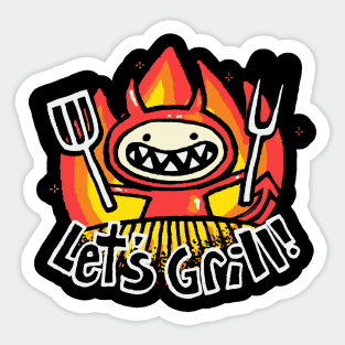 Let's Grill Sticker